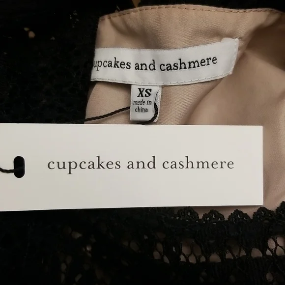 Women's Cupcakes and Cashmere black lace top NWT - Picture 9 of 11